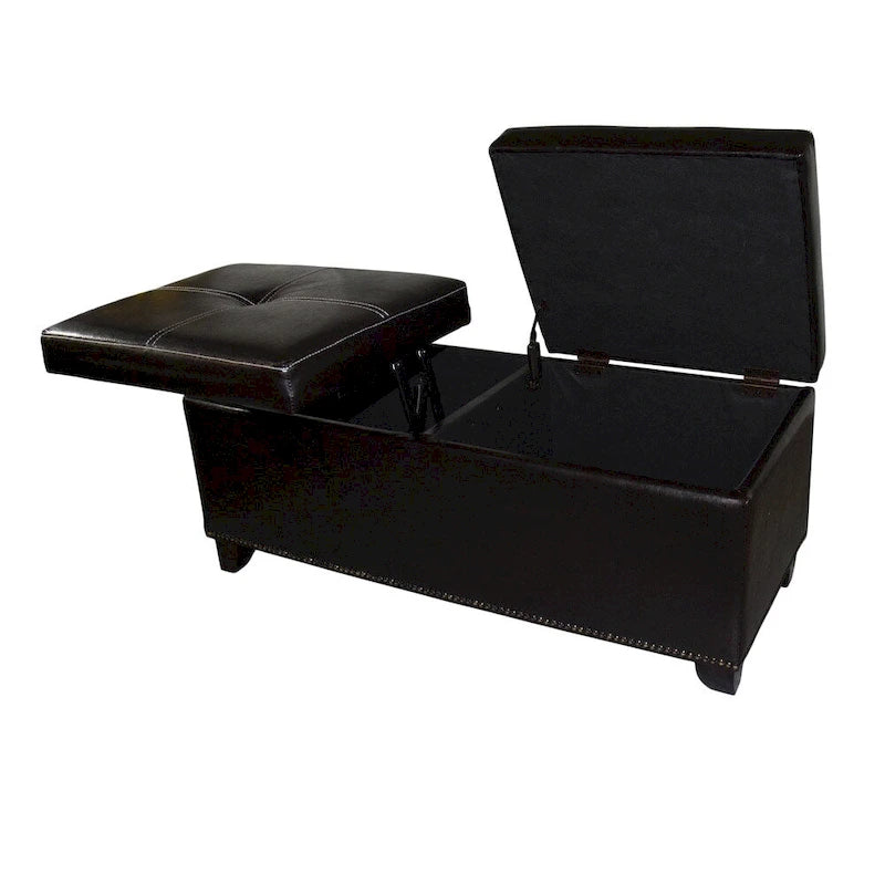 15-inch Leatherette Storage Bench and Lift Top Table