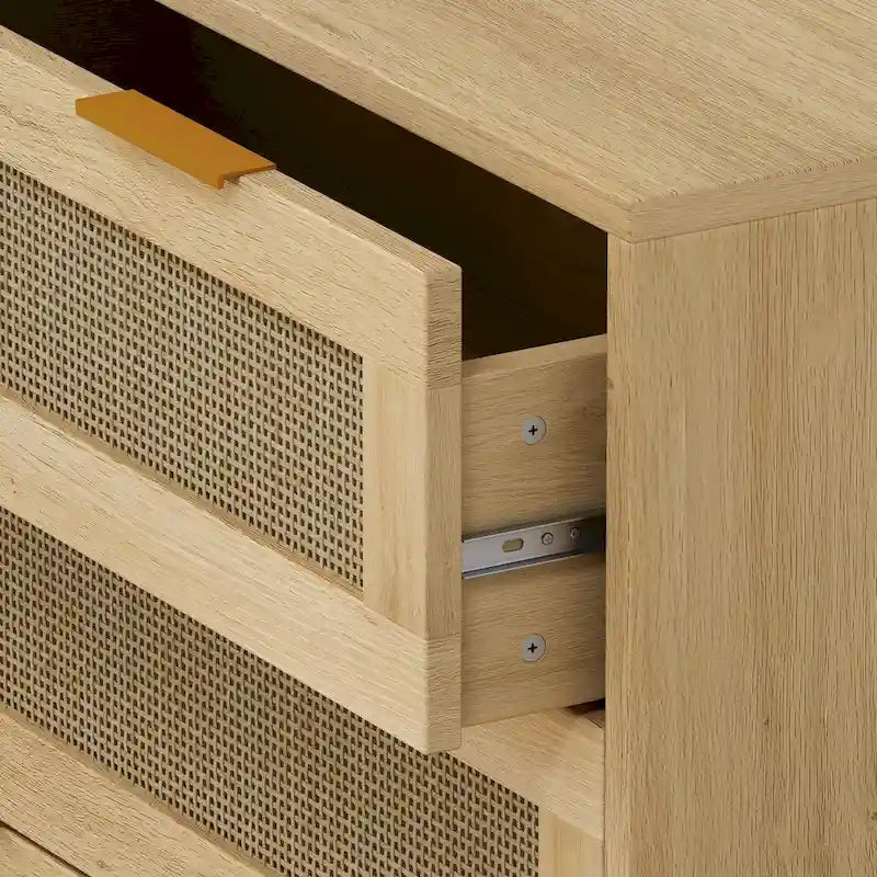 3-Drawers Rattan Storage Cabinet (Set of 2)